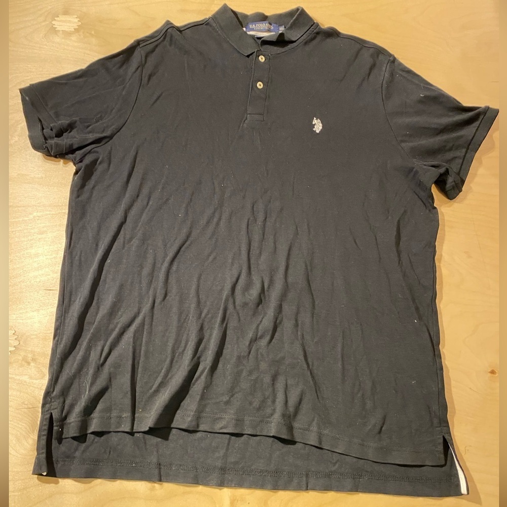 U.S. Polo Assn. Men's Black Polo Shirt 2XL (LU)